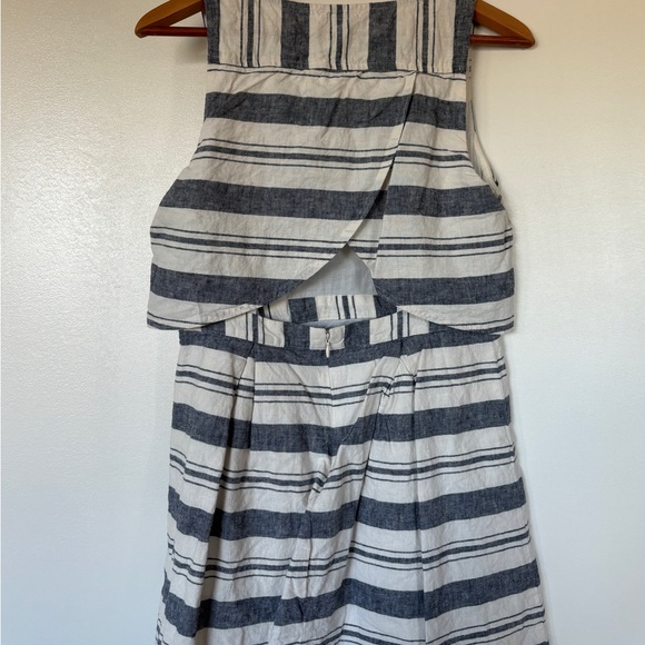 LOFT Striped Linen Blend Dress - Picture 2 of 5